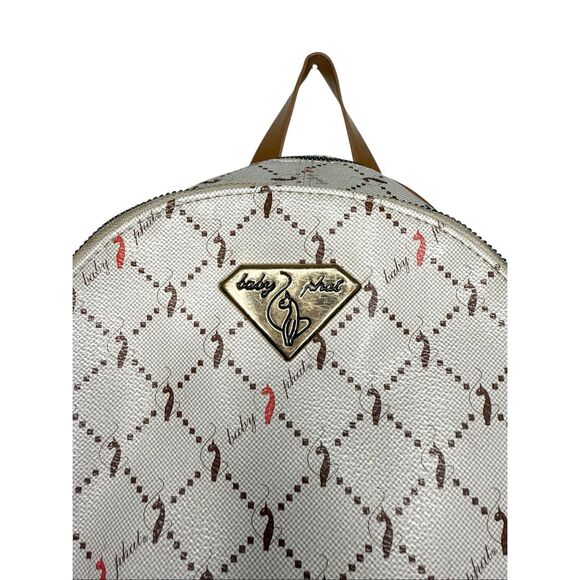 Vintage Baby Phat Backpack Purse Signature Cat Print Vinyl 2000s Y2K - Picture 2 of 9